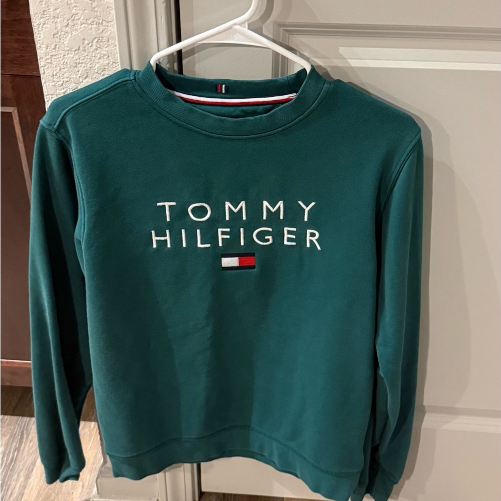 Tommy Hilfiger Teal Crewneck Sweater